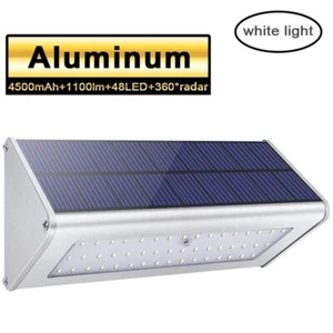 Super Bright 48 LED 1100 LM Outdoor Radar Motion Sensor Light Aluminum Solar LED - Picture 1 of 12