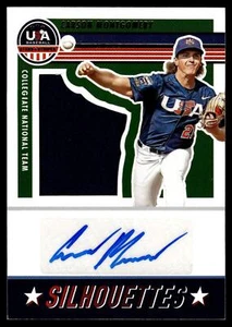 2023 Panini Stars & Stripes CARSON MONTGOMERY SILUETAS JERSEY AUTOMÁTICA 9/200 - Imagen 1 de 2