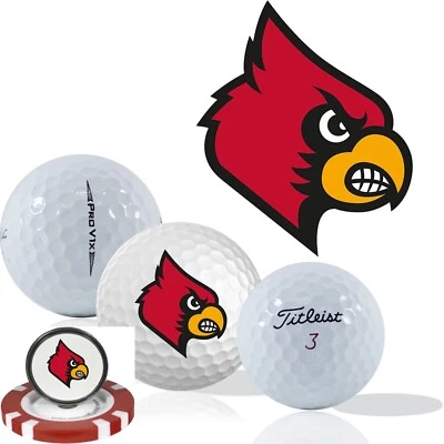 NCAA Louisville Cardinals • Golf Balls 12 pack • Titleist ProV1X • Refinished