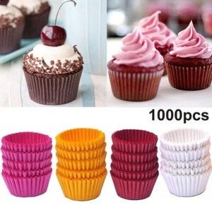 1000pcs Colorful Chocolate Paper Cake Cupcake Liner Baking Muffin Box Cup Case - Picture 1 of 17