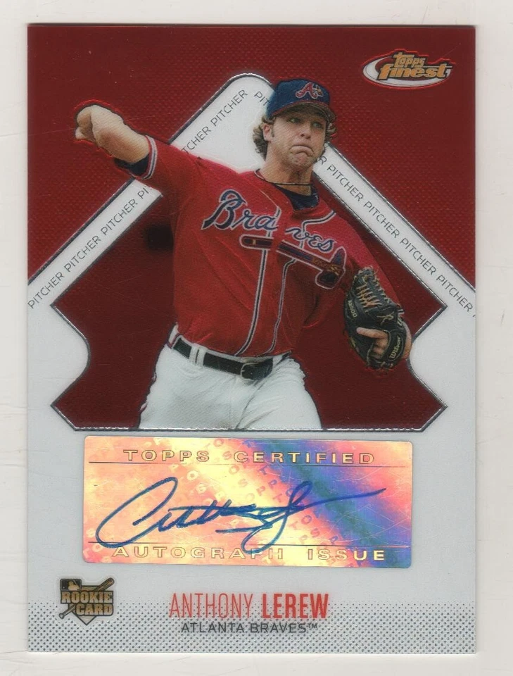 2006 Topps Finest #154 Anthony Lerew Atlanta Braves Auto Autograph BV$10 - Image 1 of 1