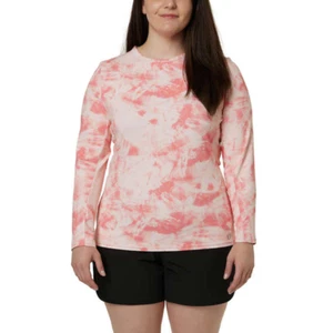 Hang Ten Sun Protect Tee Pink Print L - Picture 1 of 3