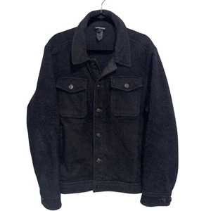 Patagonia Jacket Mens Large Melton Wool Button Front Trucker Outdoor Gray - Picture 1 of 11