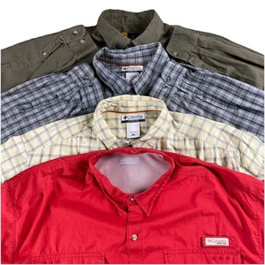 Lot of 4 Y2K Columbia PFG Browning Men's Button Up Shirt 2 SS 2 LS Men's 2XLT - Picture 1 of 22