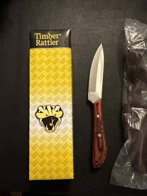 Timber Rattler Surgical Steel Knife TR33 with Leather Sheath - NEW - Image 1 of 4