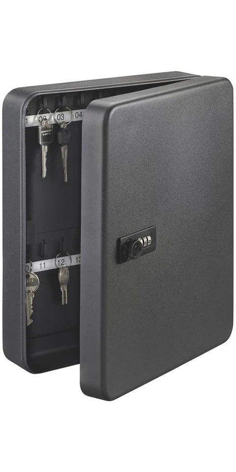 BURG WÄCHTER Schlüsselbox KC H300xB240xT60 mm schwarz Stahlblech Anzahl Haken... - Bild 1 von 1