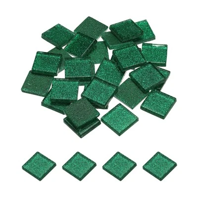 Mosaic Tiles, Glass Tiles 2 x 2cm for DIY Crafts, 25pcs(100g,Green)
