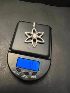 Sterling Silber Silpada Blume Anhänger offenes Blütenblatt CZ Stein 10,7 Gramm - Bild 1 von 5