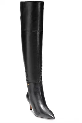 Nearly New $450 Cole Haan Vandam Over The Knee Boot Leather Black Sz 7B (W26798) - Image 1 of 4