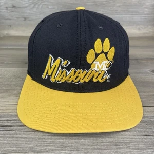 Cappello Berretto Vintage MIZZOU Missouri Tigers Snapback Il Gioco Anni 90 Made USA University - Foto 1 di 13