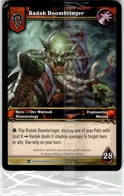 Cartão comercial World of Warcraft 2006 Radak Doombringer Azeroth tamanho grande 13/16 - Imagem 1 de 2