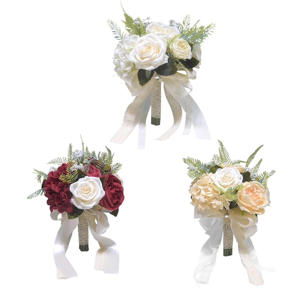 Ramo de Novia de Boda Flores Artificiales para Fiestas Ceremonia Decoraciones Foto 1 de 1