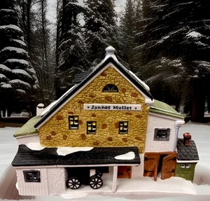 Dept. 56 New England Village “Jannes Mullet Amish Barn” #5944-7 with Box & Light - Picture 1 of 9
