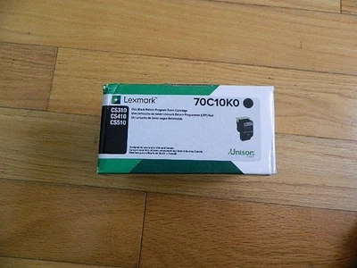 GENUINE Lexmark 701K Black Toner Cartridge CS310/410/510 70C10K0 FACTORY SEALED - Image 1 of 2