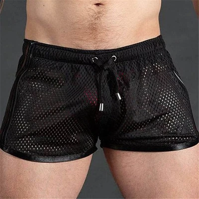 Sports Shorts Workout Running Training Breathable Gym Men's Mesh Fitness Pants - Image 1 of 4