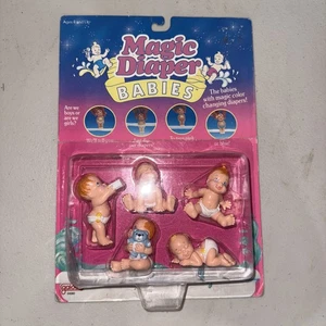 Vintage 1991 Galoob Magic Diaper Babies 5 Figuren Factory Sealed Neu 04060 90er - Bild 1 von 6