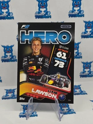Topps F1 Turbo Attax 2022 Formula 2 Card Number 104 F2 Hero Liam Lawson - Image 1 of 2