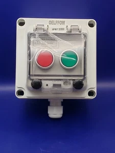 OELFFOW IP67 Button Switch Outdoor Waterproof Box 2 Green and Red Push Button - Picture 1 of 7