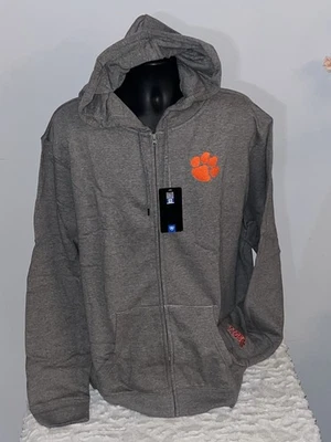 CLEMSON TIGERS COLLEGE TOP WORLD LONG SLEEVE FULL ZIP FLEECE HOODY MENS 2XL NWT - Image 1 of 3