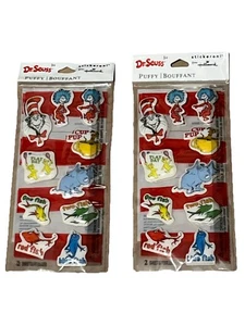 2 Hallmark 2011 Stickeroni Dr. Seuss Puffy 4 Sheets total Stickers - Picture 1 of 4