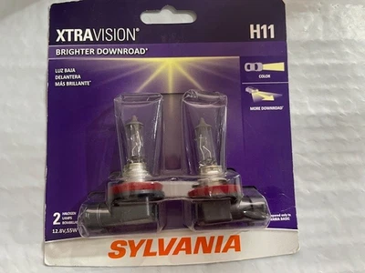Sylvania XtraVision H11 Halogen Headlight Bulbs – Brighter Downroad - Image 1 of 2
