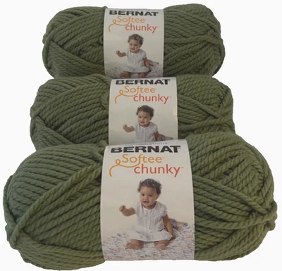 **NUEVO HILO GRUESO BERNAT SOFTEE**3 MADEJAS, BOSQUE (Verde), Todo del Lote 161128 Foto 1 de 4