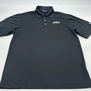 Nike Glof Dri-Fit Polo Short Men S Black Logo DSV Embroidered..#32871 - Picture 1 of 10