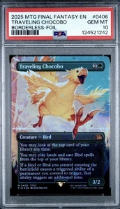 Traveling Chocobo Borderless Foil M 0406 PSA 10 MTG Final Fantasy - Picture 1 of 2