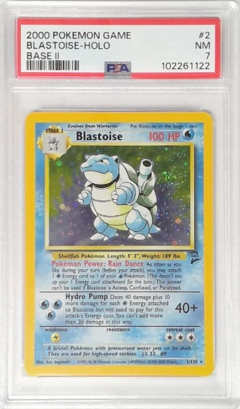 1x  V1834: 2000: Blastoise: 2/130: Base 2: Game: PSA: 7: NM: 102261122 Graded It - Image 1 of 1