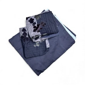 Anthology einfarbig lila Plissee Kingsize-Bett Rock 78 x 80, 15" Drop + 2 Blumenbezüge - Bild 1 von 7