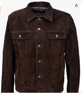 Men 100% Goat Suede Leather Jacket native American Vintage Fashion Jacket Bikers - Picture 1 of 2