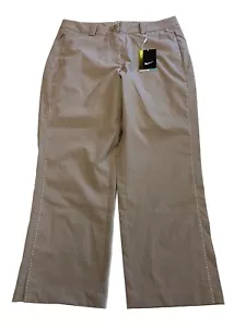 Womens NIKE GOLF Brown Dri Fit Tour Performance Cropped Pants Sz 8 NEW NWT - Picture 1 of 6