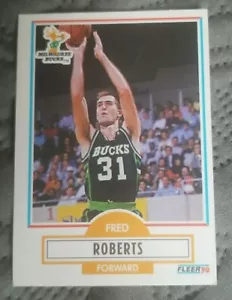1990-91 Fleer Milwaukee Bucks Basketball Card #108 Fred Roberts - Picture 1 of 2