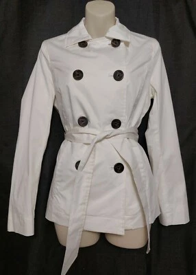 Nuevo con etiquetas Chaquetón Gap Marfil Doble Pecho Talla Pequeña Mezcla de Algodón Resistente al Agua Foto 1 de 4