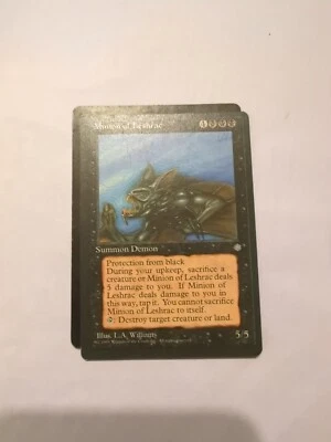 MISPRINT | MISCUT MTG Magic the Gathering Ice Age MINION OF LESHRAC - Image 1 of 2