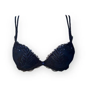 Lise Charmel Fored Bra Temple Caresse Fougere Noir Zafiro 70C 70D 75C 80D NUEVO - Imagen 1 de 5
