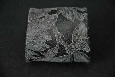 John Varvatos Floral Tie Gray Flower 1425RB - Image 1 of 4