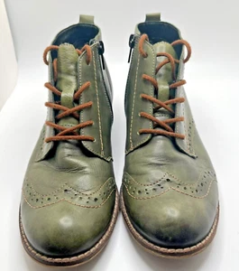 Remonte Damen Stiefelette grün EU 37 US 6 Leder seitlicher Reißverschluss - Bild 1 von 20