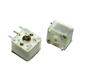 2pcs Dual 4 - 240pF Variable Capacitor Total 8 - 480pF USSR teflon PTFE NOS - Picture 1 of 2