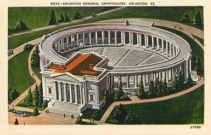 ARLINGTON MEMORIAL AMPHITHEATRE, ARLINGTON, VA. POSTCARD - Picture 1 of 2
