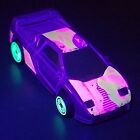 Vtg 1990 Mattel Hot Wheels Zender Fact 4 Neon Purple Pink Green Rims Diecast Car