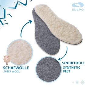 Winter Einlagen Größe 42 Sohle Wärme Wolle Schafwolle Lammfell Winterschuh - Bild 1 von 2