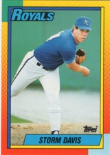 Storm Davis 1990 Topps Traded Baseball card #25T Kansas City Royals