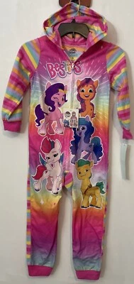 My Little Pony Girls Small Hooded One-Piece Zip-Up Footless Outfit NWT! A6516 - Image 1 of 4