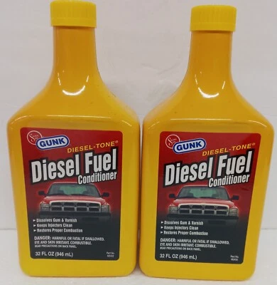 Lot of 2 Gunk Diesel-Tone Diesel Fuel Conditioner 32 Fl. Oz. Each - Imagem 1 de 2