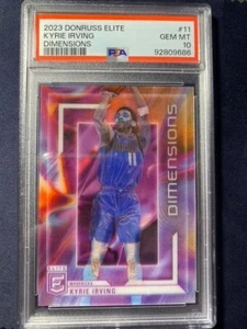 2023-24 Donruss Elite #11 Kyrie Irving Dimensions Holo PSA 10 GEM-MT, POP 2 - Picture 1 of 2