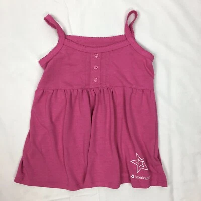 American Girl Youth SMALL 7/8 Pink Tank Top Sleeveless Shirt Girl's - Image 1 of 4