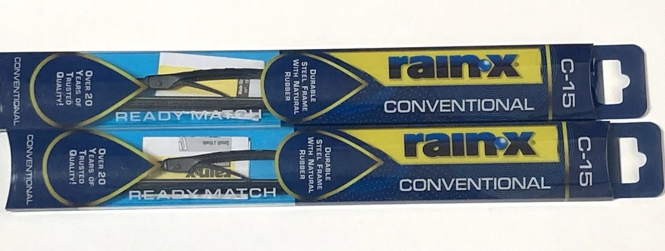 Par de limpiaparabrisas Rain X convencional C-15 15"+15" para Jeep Wrangler Foto 1 de 4