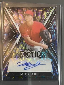 2023 Leaf Exotic Phillies Mick Abel Auto Scope 2/2 - Picture 1 of 2