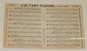 CP Partition : J'AI TANT PLEURE... Créée par DICKSON - Musique de J. RICO - Imagen 1 de 2